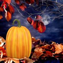 Adornos De Calabaza para DecoraciN De Halloween Calabazas Artificiales De Resina Naranjas Adornos De AcciN De Gracias 19X14Cm Accesorios De Falsas - 23x15 centímetros - Ver 7