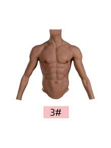 升级版自然连接手臂硅胶假肌肉服，质感逼真，适合角色扮演，腹肌线条分明，模拟血管纹理，触感逼真，透气舒适，隐形穿着，自然塑形，经久耐用，易于保养，性感道具，适合万圣节、服装道具、角色扮演、派对、惊喜和生日礼物。 - 彩色 - 查看 6