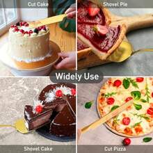 2Pcs Wedding Cake Knife And Server Set Premium Cake Cutter Includes 10.63 Cake Knife And 9.25 Pie Server Stainless Steel Cake Cutting Set For Wedding Birthday Anniversary Gold - 金色 - 查看 6