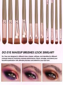 45 Stücke All-in-One Make-up-Werkzeugset mit 20 professionellen Make-up-Pinseln, wasserdichter Kosmetiktasche mit Reißverschluss, 5 normalen & 5 Mini-Make-up-Schwämmen, 5 dreieckigen Puderquasten, 5 Mini-Air-Cushion-Puffs, Haarring, Handgelenkschlaufen & Pinselreiniger 3/20/45 Stücke - Kaffeebraun - Übersicht 4