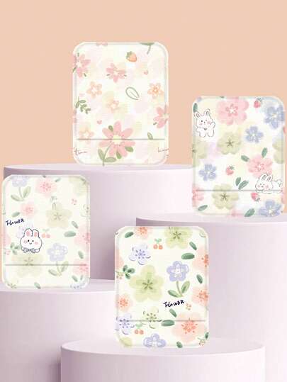 简约迷你化妆镜，便携式梳妆镜，女士折叠化妆镜