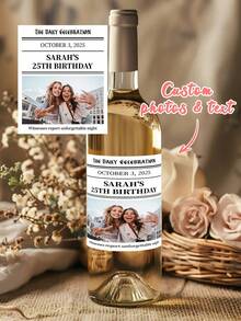 11Pcs Custom Label For Wine Bottle Custom Label For Candle, Personalized Label Birthday Party Decor Retirement Party Wedding Decor Custom Gifts, Decor Custom Gifts,Back To School Fashion