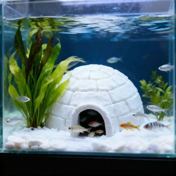 精美迷你水族箱装饰品 - 非常适合水族箱和节日装饰，采用PVC材质制成。