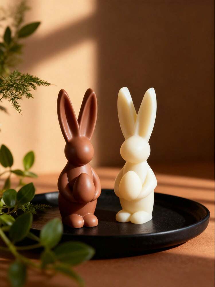 Rabbit Ear & Heart Shaped & Egg Shaped Candle Mold, Easter Decoration 3D Rabbit Egg Candle Silicone Mold, Reusable High Temperature Resistant Silicone Mold For DIY Scented Candle Decoration, Plaster Diffuser, Resin Casting And More, Suitable For Holiday Celebration, Meditation And Home Decor - White - View 10