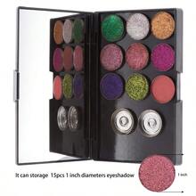 Allwon Empty Magnetic Plastic Eyeshadow Makeup Palette With 15Pcs Adhesive Empty Palette Metal Stickers For Eyeshadow Lipstick Blush Powder - 16件套 - 查看 4