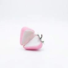 Caja de joyería con forma de fresa de terciopelo, caja de almacenamiento y exhibición de joyas para anillos y aretes con forma de fresa - Multicolor - Ver 11