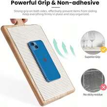 BAGAIL Drawer And Shelf Liner, 12 In X 10 Ft Non-Adhesive Shelf Liners For Kitchen Cabinets, Thick Strong Grip Liners For Desk, Shelves, Bathroom Drawers, Cabinet Protection - Black - MàuA - Xem 3