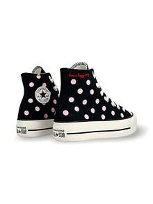 Converse Giày thể thao nữ Chuck Taylor All Star Lift Đệm nhẹ Thoáng khí Mềm mại Hỗ trợ Linh hoạt Bền Dễ vệ sinh Thể thao Trường học Hàng ngày Đen Hồng Trắng A10688C - Đen/Hồng - Xem 5