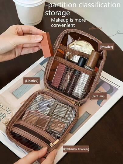 2025新款女士大容量化妆包，防水化妆品收纳包，商务旅行、度假、化妆包、洗漱包、邮轮旅行必备，男女通用