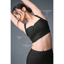 Alo Yoga Airlift Turn It Up Bra Tank - Black |  | Pilates Set - 黑色 - 查看 2