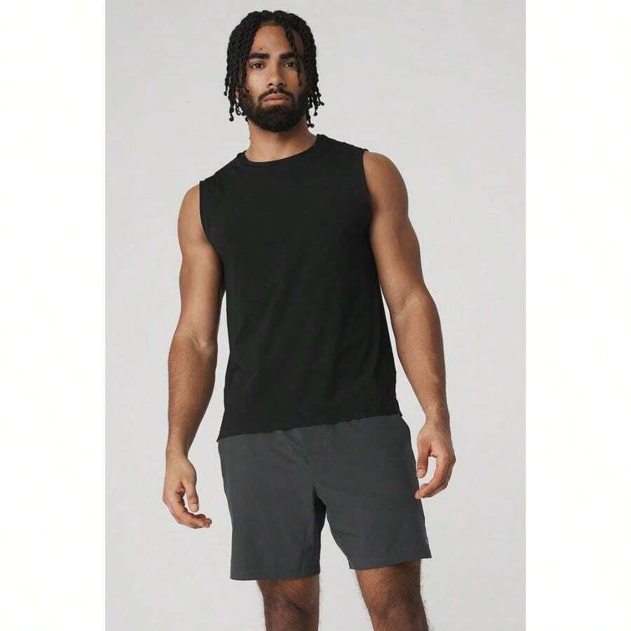 Alo Yoga Idol Performance Tank - White | | Pilates Set - Black - View 1