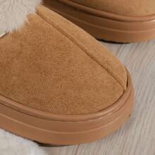 Women Slippers Fashion Anti-Slip Soft Sole Outdoor Indoor Warm Comfort Men Casual Plush Winter Snow Boots - 棕色 - 查看 4