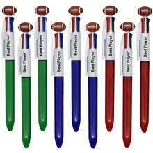 30 PCS Multicolor Rugby Football Ballpoint Pen Retractable 4 In 1 Colored Pens Cool Ball Sports Pen 4 Color Pens For Schoolsss Students Party Office{Inchcolorinch:InchMulticolorinch} - 多色 - 查看 7