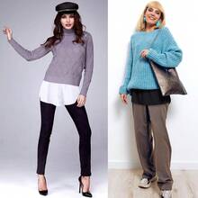 EstiloEstiloPaquete De 2 Extensor De Camisa De Capas Para Mujer, Extensor De Camisa De Barrido Inferior Superior Falso De Falda, ExtensióN De Camisetas Para Mujer, Ajustables, Blanco Y NegroVersió Mejorada - Estilo de botón - Ver 12