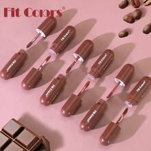 Fit Colors 单支装不粘杯巧克力唇彩，持久显色，易于涂抹，丝绒质地，防水唇釉 - 彩色 - 查看 5