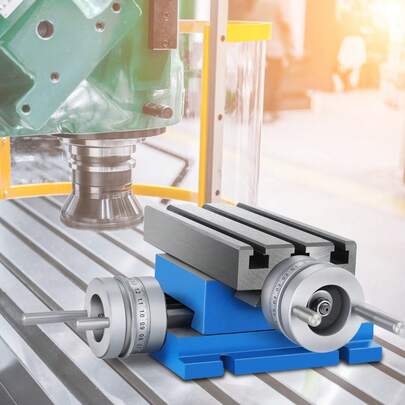 Fresadora Mesa de trabajo Fresadora deslizante Mesa transversal de trabajo Máquina Mesa de fresado deslizante compuesta Mesa de trabajo transversal de fresado de precisión (7,3 x 4 pulgadas)