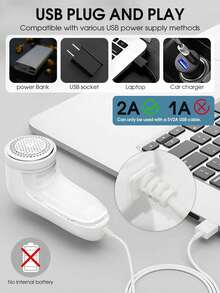 1pc Electric Lint Remover, USB Rechargeable Fabric Shaver, Sweater Defuzzer, Clothes Fuzz Remover, Furniture Lint Brush, Carpet Cleaner, Home Cleaning Tool