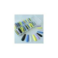 Press On Nails 100pcs Extra Long Ballerina Fake Nail Glossy Mixed Color Full Cover Acrylic Coffin False Nails For Women Fgirl DIY Manicure Decoration{Inchcolor_nameinch:InchMixedColorDinch} - 混合顏色D - 查看 1