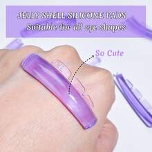 睫毛提升垫套装（5对装），硅胶睫毛烫卷器，睫毛提升贴片，可重复使用的专业自粘式睫毛提升贴片，无香型睫毛提升模具，化妆美容工具 - 彩色 - 查看 2