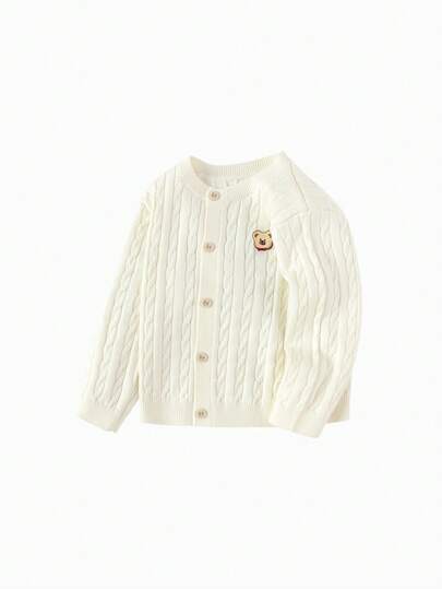 Balabala Baby Knit Cardigan 2025, Boys Cable Knit Sweater – Soft Cozy Everyday Layer