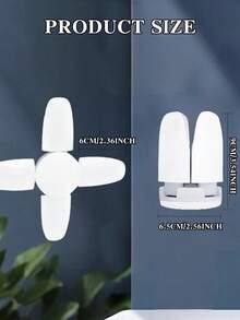 1/2/4pcs LED Bulb Ceiling Fan Blade Timing Light, AC85-265V 28W Foldable LED Bulb Ceiling Light, Suitable For Warehouse, Factory, Home, Bar, Restaurant And Hotel Decoration - MIME Leaf Light - View 11