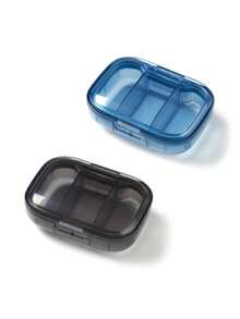 3-Compartment Portable Pill Box, Weekly Medication Storage Case, Dust-Proof Pill Organizer, Suitable For Travel, Office Desk And Home Use - Multicolor - View 8