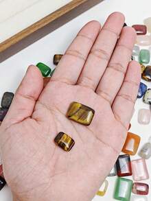 EECLYCJ 10/20 hạt đá tự nhiên hình chữ nhật 13*18mm hỗn hợp ngẫu nhiên DIY dạng hạt rời, pha lê tự nhiên, đá hình, mã não, mắt hổ, đá đốm, đá Aventurine xanh, đá thạch anh hồng, thạch anh tím, đá Sodalite nhiều màu hỗn hợp thương hiệu hòa bình may mắn năng lượng cho phụ nữ/bé gái/phụ nữ làm đồ trang sức vòng cổ vòng tay cổ điển Bohemian thủ công - 13*18mm - Xem 5