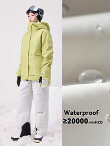 VECTOR MOTION Strider 保暖内衬直筒滑雪裤，弹性面料，防风，防水，耐磨，透气，适用于单板/双板滑雪 - 白色 - 查看 8