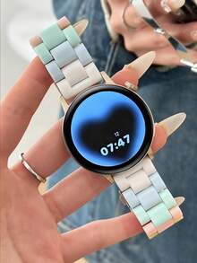 20MM 22MM Cute Candy Resin Clear Band Compatible With Samsung Galaxy Watch 4 6 5 Pro Classic 46 42mm44mm 40mm 41 47 For Gt4/3/2 Fenix5/Fenix5plus/Fenix6/Fenix6pro Watch - Multicolor - View 2