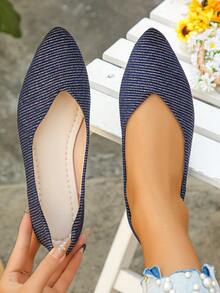 Navy Blue Base With Shimmering Stripes