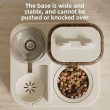 2.3L Gravity Cat Feeder And 1L Water Dispenser, Automatic 2 In 1 Pet Feeder And Water Dispenser For Indoor & Outdoor Cats, Puppies, Kitten, Rabbits - Clear - View 6