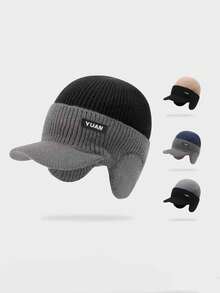 男女通用 Y2K 街头迷彩提花针织帽，春季保暖休闲贝雷帽秋季装 - A - 查看 8