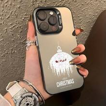 Funda de Teléfono Plateada Hermosa con Decoración de Reno de Navidad, Funda de Teléfono a Prueba de Golpes Adecuada para 16 11 15 14 13 12 Pro Plus, Regalo de Navidad Lindo Adecuado para Mujeres Hombres Adolescentes Chicas - Colores mixtos - Ver 3