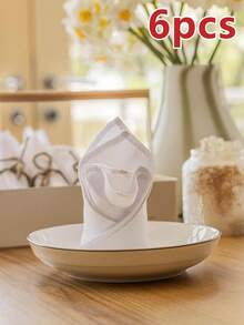 2/6/12/280pcs European Simple Solid Color Wrinkle-Resistant Breathable Wipe Cloth, Napkin, Placemat For Wedding Party Hotel Banquet Restaurant Kitchen Food Dining Table Decor - Multicolor - View 16