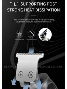 KM-1757 Original Kemei Professional Cordless Men's Clipper, Pemangkas Jenggot Bertenaga, Mesin Pemotong Rambut Isi Ulang - MultiWarna - View 9