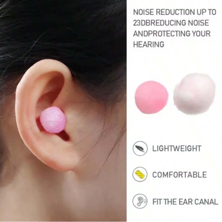 Wax Cotton Earplugs Swimming Ear Plugs Noise Reduction Sleeping Snoring Sound Insulation Hearing Protection Soundproof - Multicolor - View 1