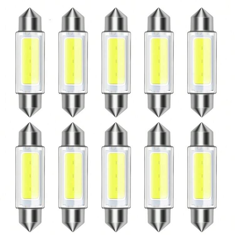 S&D 10入組CAN总线C5W C10W LED燈泡31mm 36mm 39mm 41mm配件式LED汽車室內照明燈泡，圓頂閱讀車牌12V燈 - 41mm - 查看 7