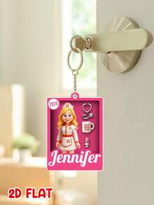 Catygift Móc khóa y tá cá nhân hóa, thiết kế 2D tùy chỉnh, quà tặng chủ đề y tá độc đáo dành cho y tá, sinh viên tốt nghiệp ngành điều dưỡng và nhân viên y tế. - Như được hiển thị - Xem 11