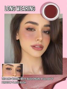 MISSLYN 闪亮摩卡丝绒腮红，乳霜转粉状质地，易于涂抹，持久显色，6 种色号可选，轻盈易晕染，高显色度，妆效精致，彩妆品牌，面部彩妆，适合女性和女孩，冬季必备，Y2K 风格，时尚百搭，生日礼物，情人节礼物，派对礼物，新年礼物，最佳颜色，无动物实验，纯素。 - #10 FRIGID ROSE - 查看 3