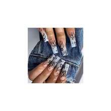 Fake Nails Long Coffin Butterfly Press On Nails Matte Acrylic Full Cover Ballerina False Nails For Women And FFgirls 24PCS{Inchcolor_nameinch:InchNails-07inch} - 指甲-07 - 查看 1