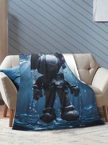 Kawss Kawaii Kaw Blanket Anime Themed Comfort Blanket - Soft Flannel Throw, Perfect Gift For Fans, For Christmas, Birthday, Halloween, For Cozy Home Use & Camping Trips - màu đen - Xem 7