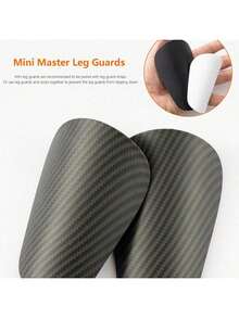 1 Pair Of Mini Master Football Shin Guards With Thickened Adult Shin Guard Inserts