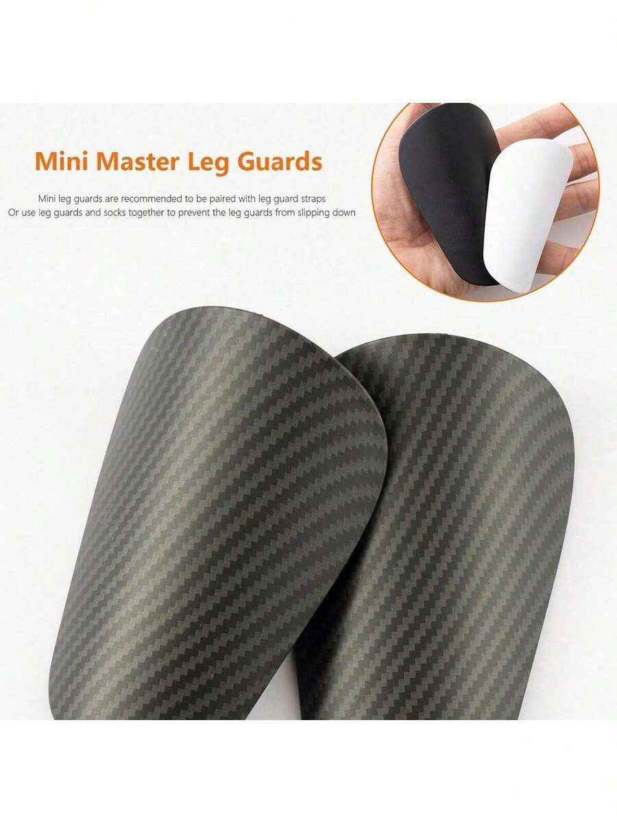 1 Pair Of Mini Master Football Shin Guards With Thickened Adult Shin Guard Inserts