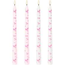 10 Inch Pink Bow Candlesticks Print Taper Candles Handmade Unscented 4 Pack Less Candle Sticks For Wedding Yoga Tea Party Birthday Anniversary Dinner{Inchcolor_nameinch:InchBowinch,Inchsize_nameinch:Inch10Inch-4Countinch} - 弓 - 查看 1