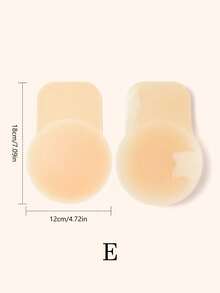 vfvQueen 1 Piece Of Plus Size Invisible Adhesive Bra, Seamless Silicone Large Cup Bra, With Push-Up And Lift-Up Functions, Women's Underwear Accessories, Featuring A Front Band Closure Design. 1 Pair Of Plus Size Invisible Lift-Up Chest Pads, Seamless Self-Adhesive Lift-Up Breast Pads, Strapless And Backless, With Streamlined Shape And Smooth Texture. - Multicolor - View 15