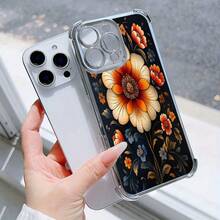Funda Exclusiva para  16, 16 Plus, 16 Pro, 16 Pro Max,  15, 15 Plus, 15 Pro, 15 Pro Max, 14, 14 Plus, 14 Pro, 14 Pro Max, 13, 13 Pro, 13 Pro Max, 12, 12 Pro, 12 Pro Max, 11, 11 Pro Max, 7, 8, X, XS, Diseño de Patrón Floral Colorido, Antimanchas, a la Moda, , Resistente a Impactos en las Cuatro Esquinas - Colores mixtos - Ver 8