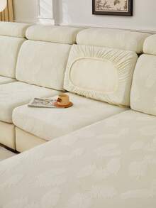 1 pièce Housse de coussin de siège de canapé en peluche douce et résistante aux animaux de compagnie, multi-formes et couleurs, design en peluche gaufrée à motif de plumes, housse de coussin de canapé en peluche épaisse pour l'automne/l'hiver, convient pour la housse de /1/2/3/4/chaise longue - Multicolore - Voir 9
