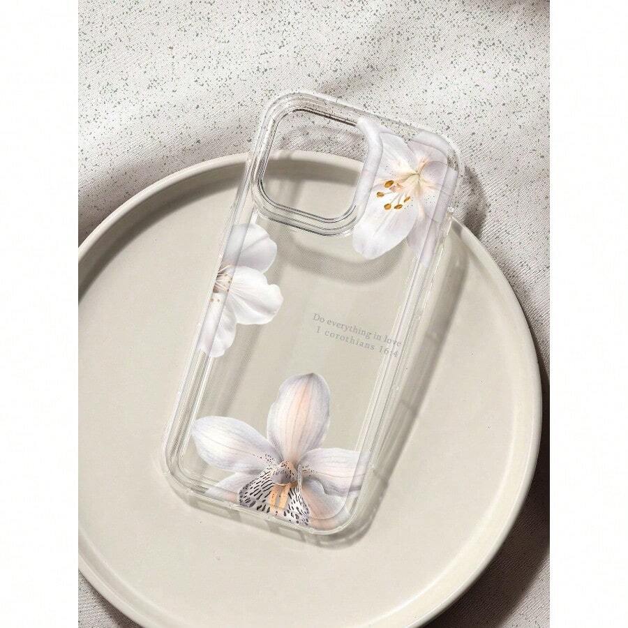 Floral Flower Clear Strawberry Case Compatible With IPhone 16/11/12/13/14/15/15pro/15 Plus/15 Promax/7plus/8plus/X/Xs Max/Xr/11pro/12pro/13pro/14pro/12mini/13mini/11promax/12promax/13promax/14promax/14plus/6/6s/6plus/7/8/16Pro/16plus/16promax/Se&Compatible With Samsung Galaxy/A54/A14/A12/A13/A15/A32/A33/A24/A52S/S20/S21/S22/S23/S24/S23Plus/S24ultra/S25/A15/A33/A23 Waterproof Shockproof Anti-Fall Scratch Resistant - 無色 - 查看 1