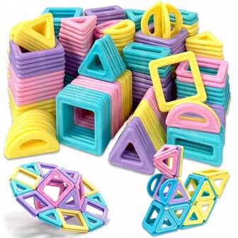 136PCS Magnetic Building Blocks Stem Toys For 3+ Year Old Boys And Girls Montessori Toys Toddler Kids Gifts Parents Approved Sensory Toys