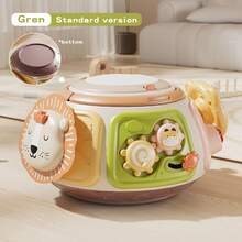 1个婴儿卡通狮子拍手鼓多功能声光音乐早教玩具，适合日常使用 - 彩色 - 查看 17